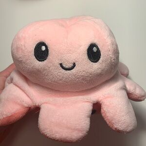 Pink/red octopus plushie double sided
